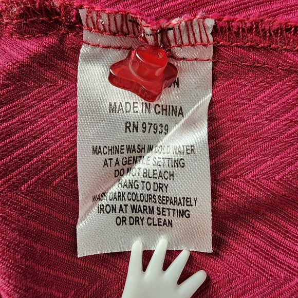 Peck & Peck Collection‎ Womens Pink Chevron Herringbone Button Up Shirt Size 10 - Picture 3 of 11